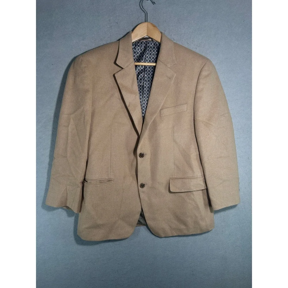 Michael Kors Mens 40S Camel Hair Blazer Sport Coat Tan 2 Button Jacket